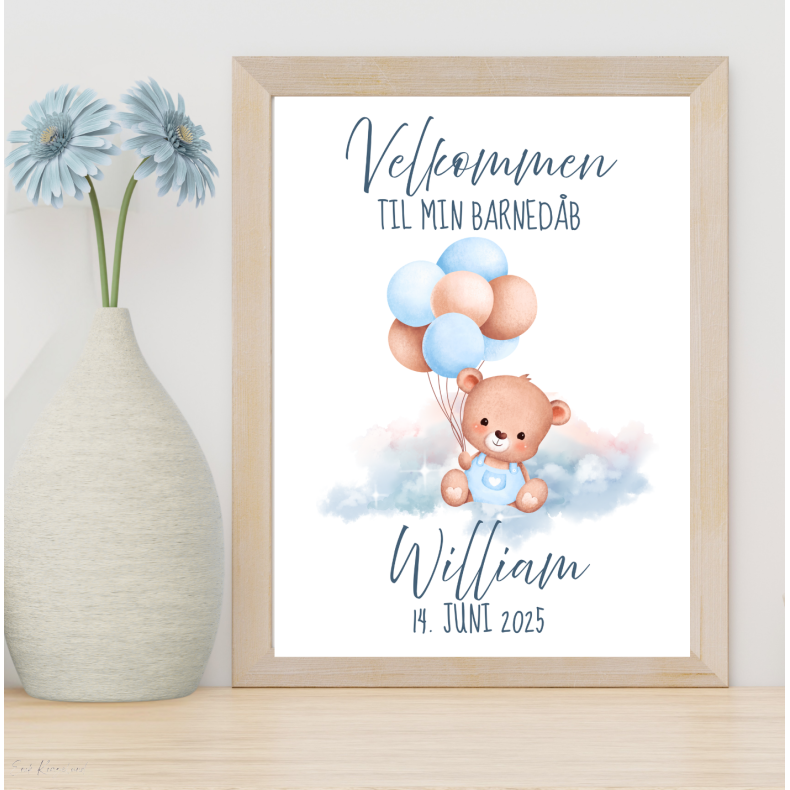 Velkomstbillede til dreng - A3
