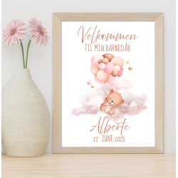 Velkomstbillede til pige - A3