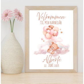 Velkomstbillede til pige - A3