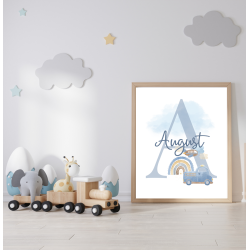 Personlig plakat i ramme - Brandbil