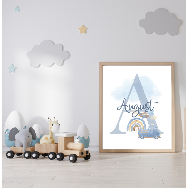 Personlig plakat i ramme - Brandbil