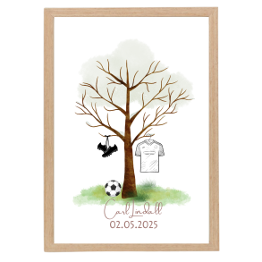 Fingertrykplakat - Fodbold - Konfirmation