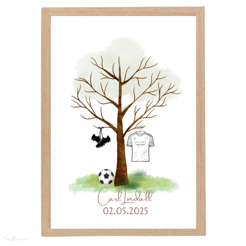 Fingertrykplakat - Fodbold - Konfirmation