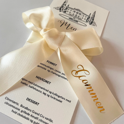 R�hvid - Men� &amp; Bordkort (Bredt b�nd)