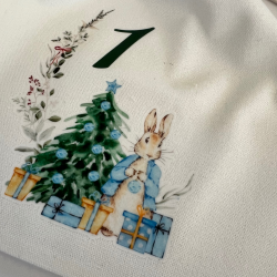 Adventskalender - Bomuldsposer med motiv og navn
