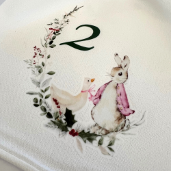 Adventskalender - Bomuldsposer med motiv og navn