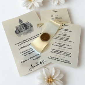 Elegant bryllupsinvitation