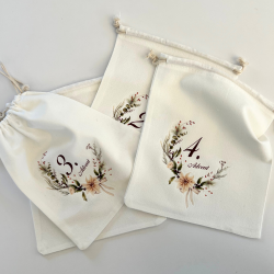 Adventskalender - Bomuldsposer med motiv og navn