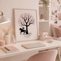 Fingertrykplakat - Pige rytter 2 -Konfirmation