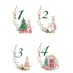 Adventskalender - Bomuldsposer med motiv og navn