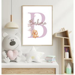 Personlig plakat i ramme - Bamse