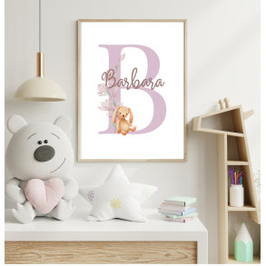 Personlig plakat i ramme - Bamse