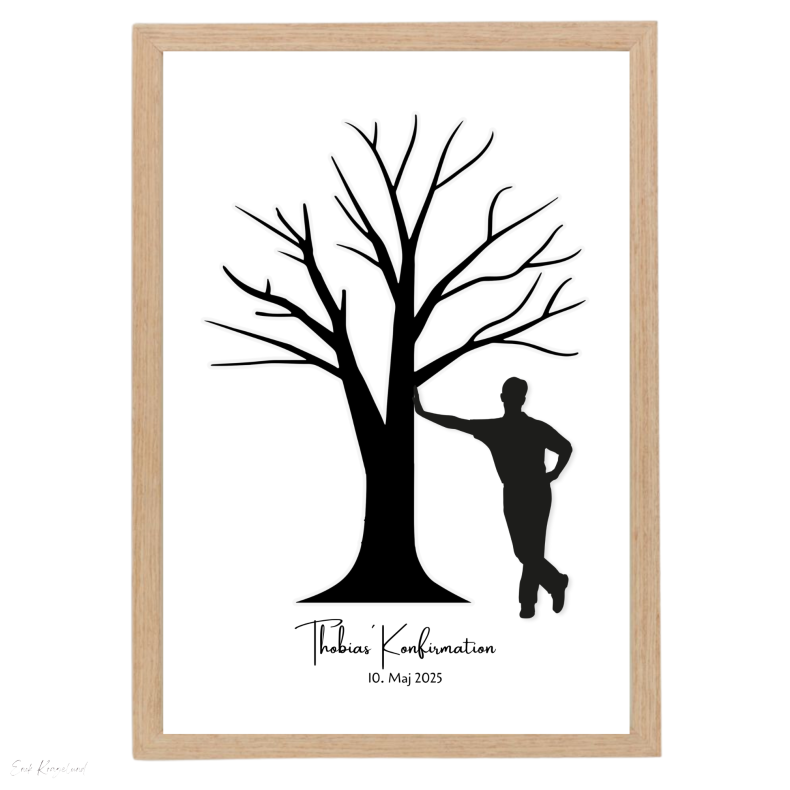 Fingertrykplakat - Dreng -Konfirmation 