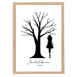 Fingertrykplakat - Pige -Konfirmation