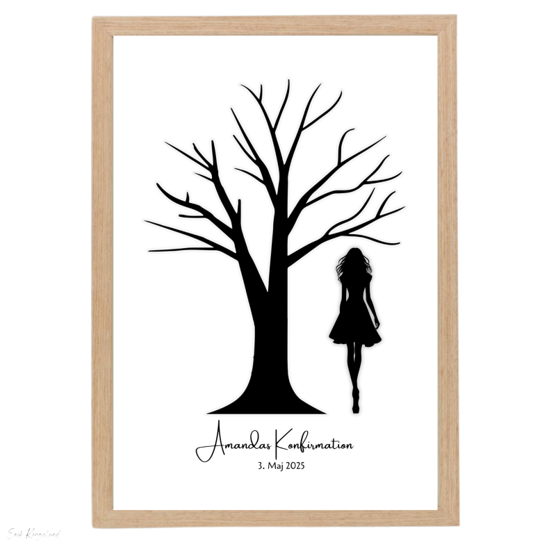 Fingertrykplakat - Pige -Konfirmation